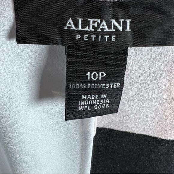 Alfani light pink white and black abstract print tunic top size 10P - Picture 4 of 4